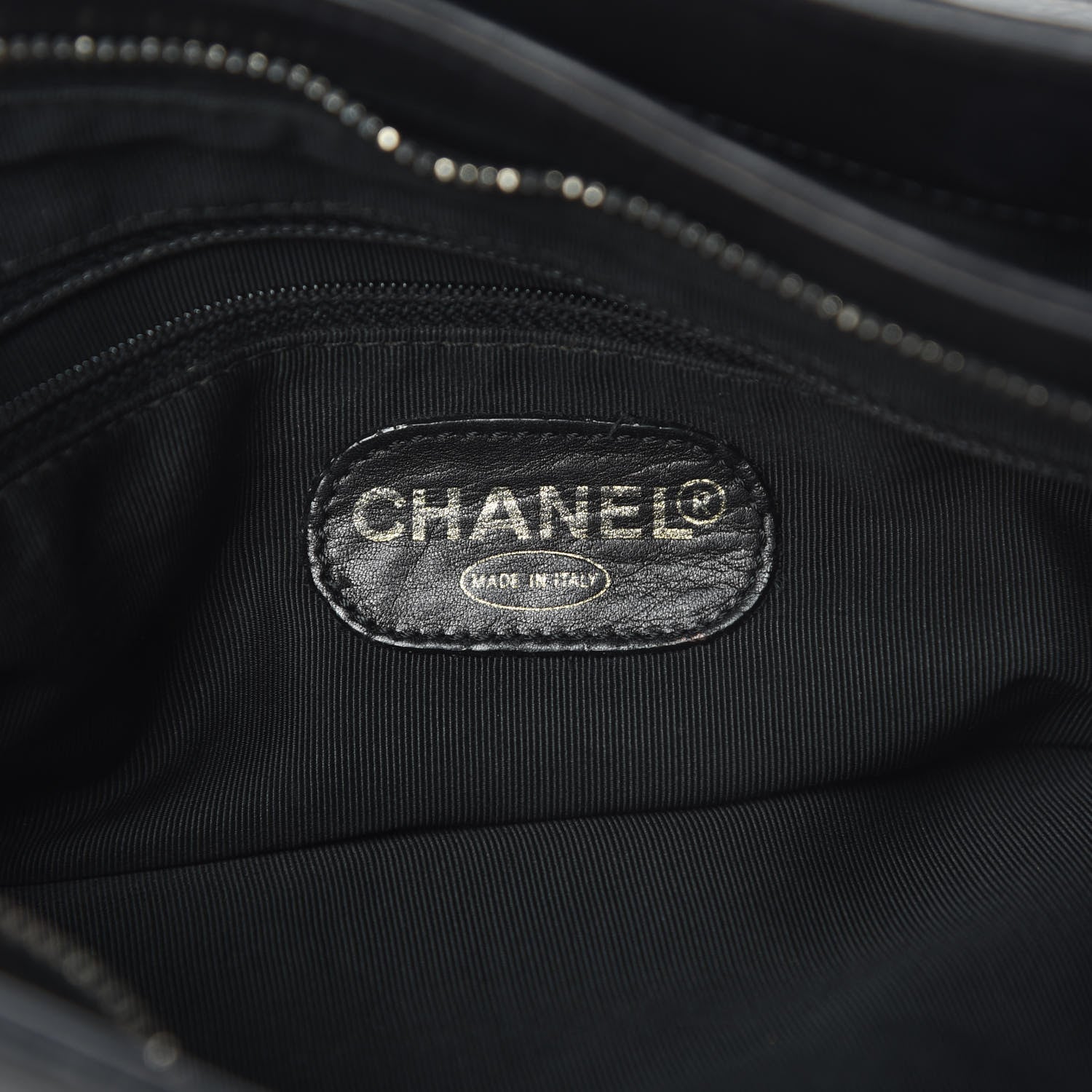 Chanel Lambskin CC Tote Black 7 of 14