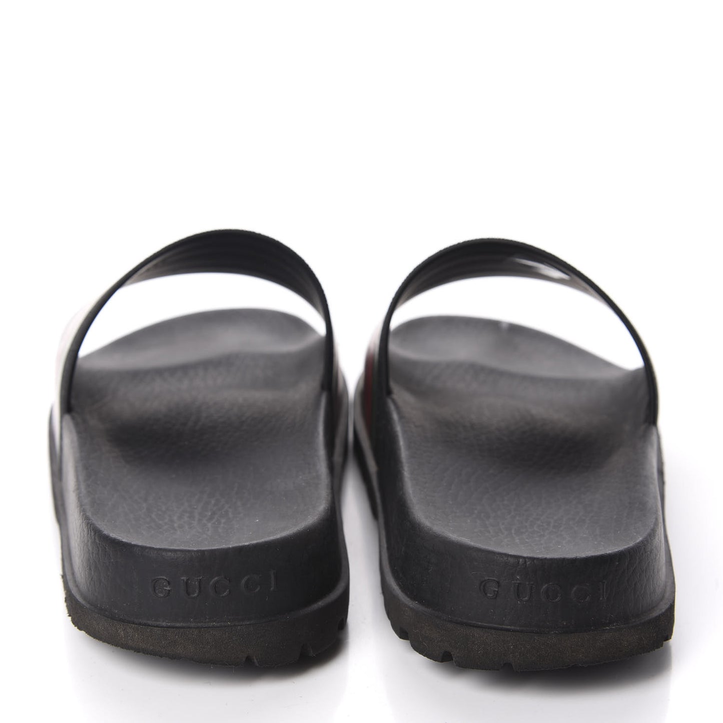 Rubber Web Mens Lug Sole Slide Sandals 7 Black Green Red