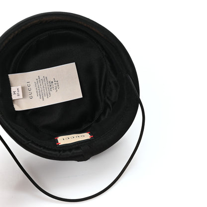 Gucci Satin Pillbox Hat M 57 Black 7 of 9