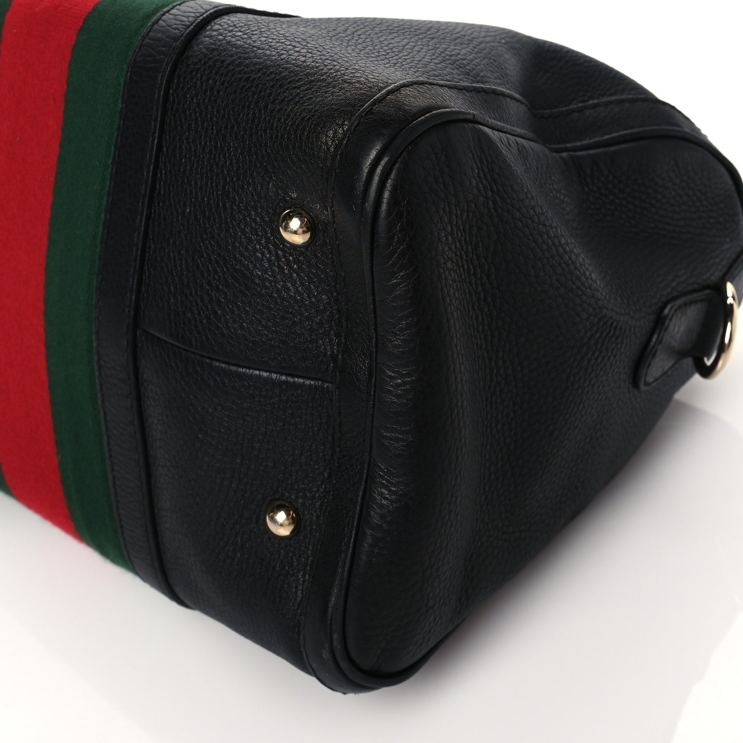 Calfskin Vintage Web Medium Boston Black