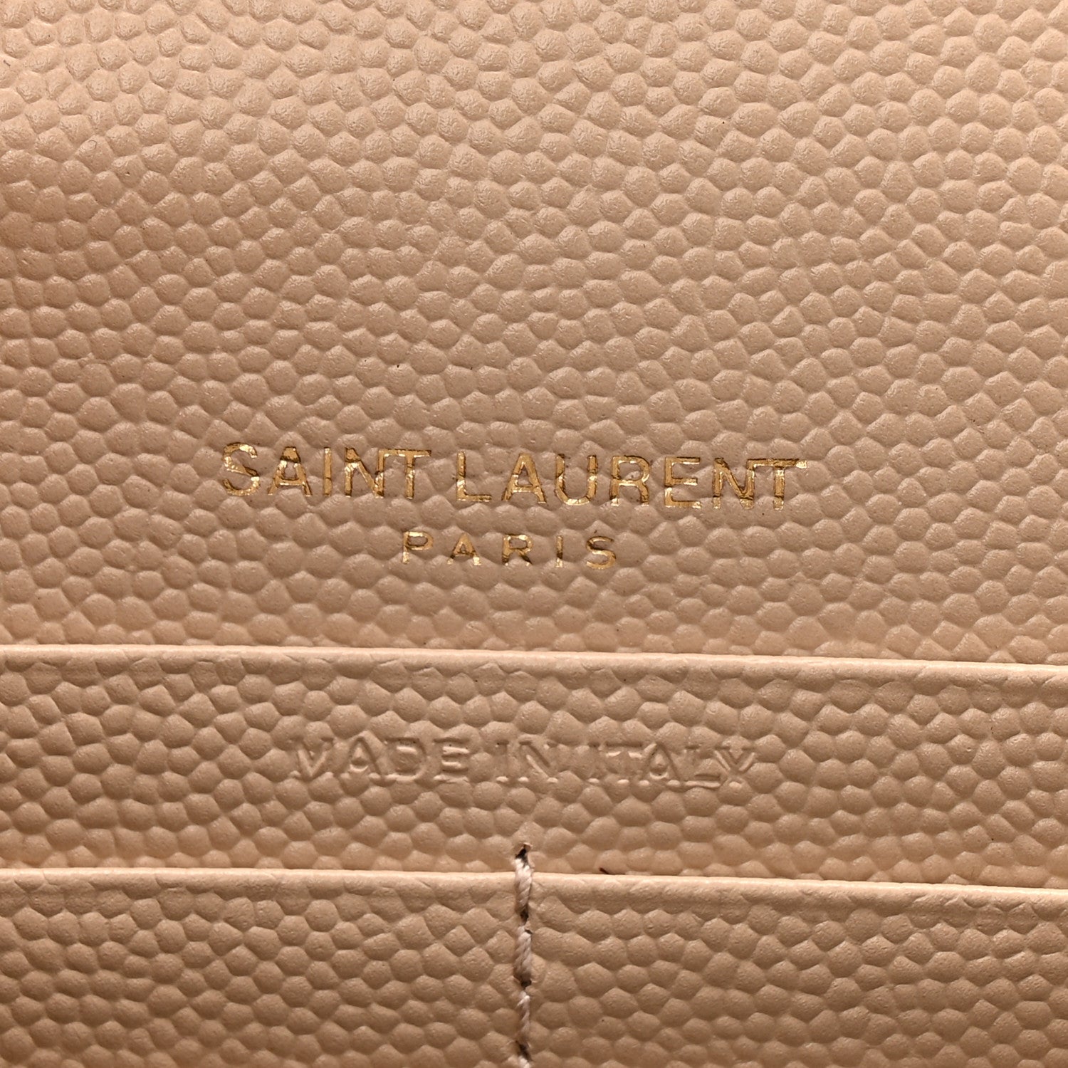 Saint Laurent Grain De Poudre Matelasse Chevron Monogram Envelope Chain Wallet Nude Powder 6 of 12