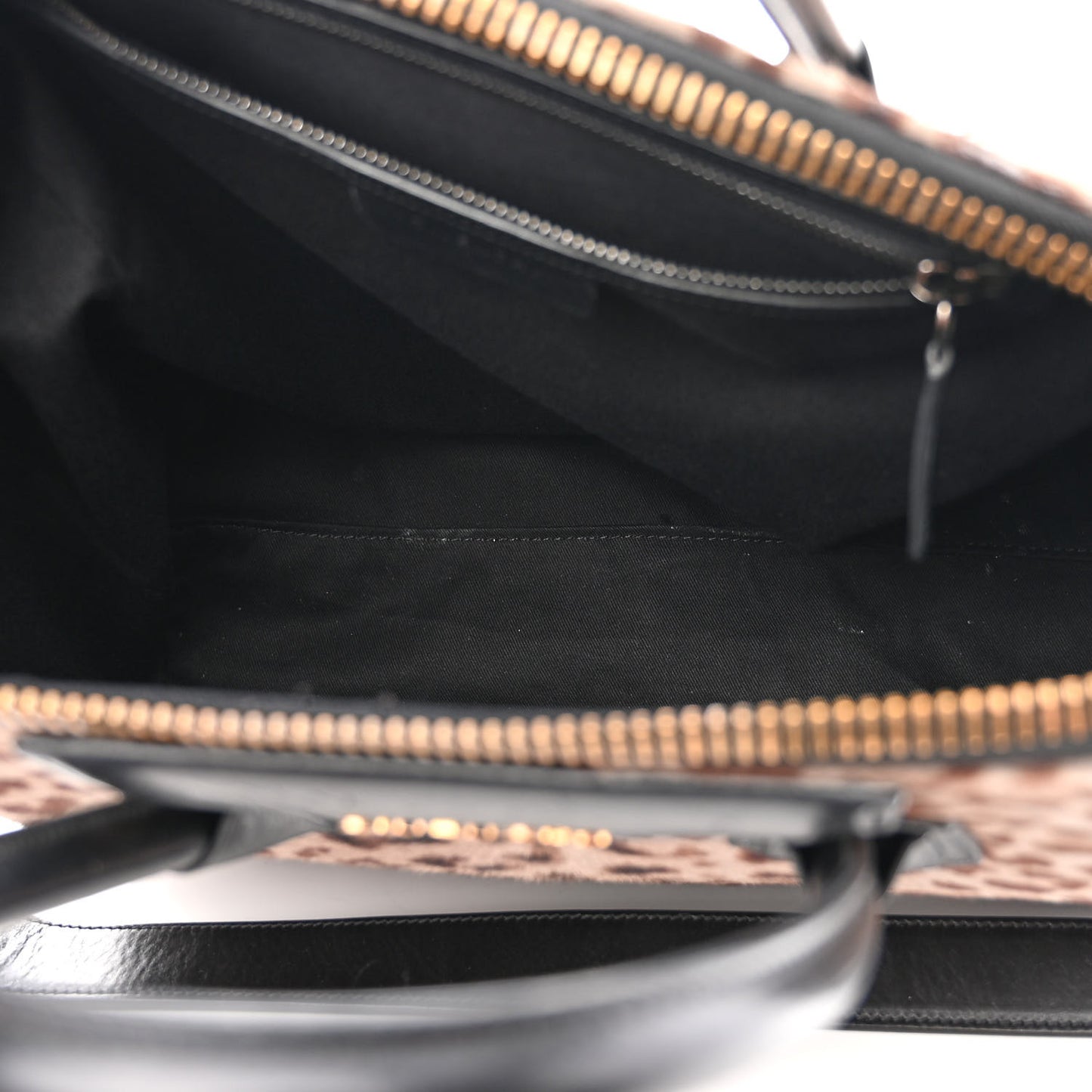 Pony Hair Smooth Calfskin Leopard Print Antigona Black