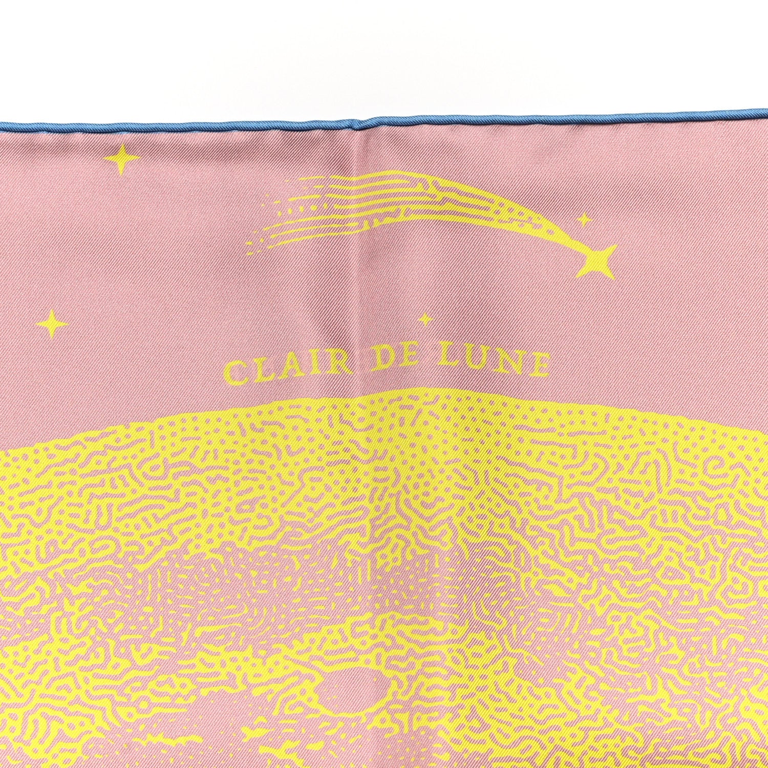 Hermes Silk Double Face Clair De Lune Scarf 90 Vieux Rose Jaune 8 of 10