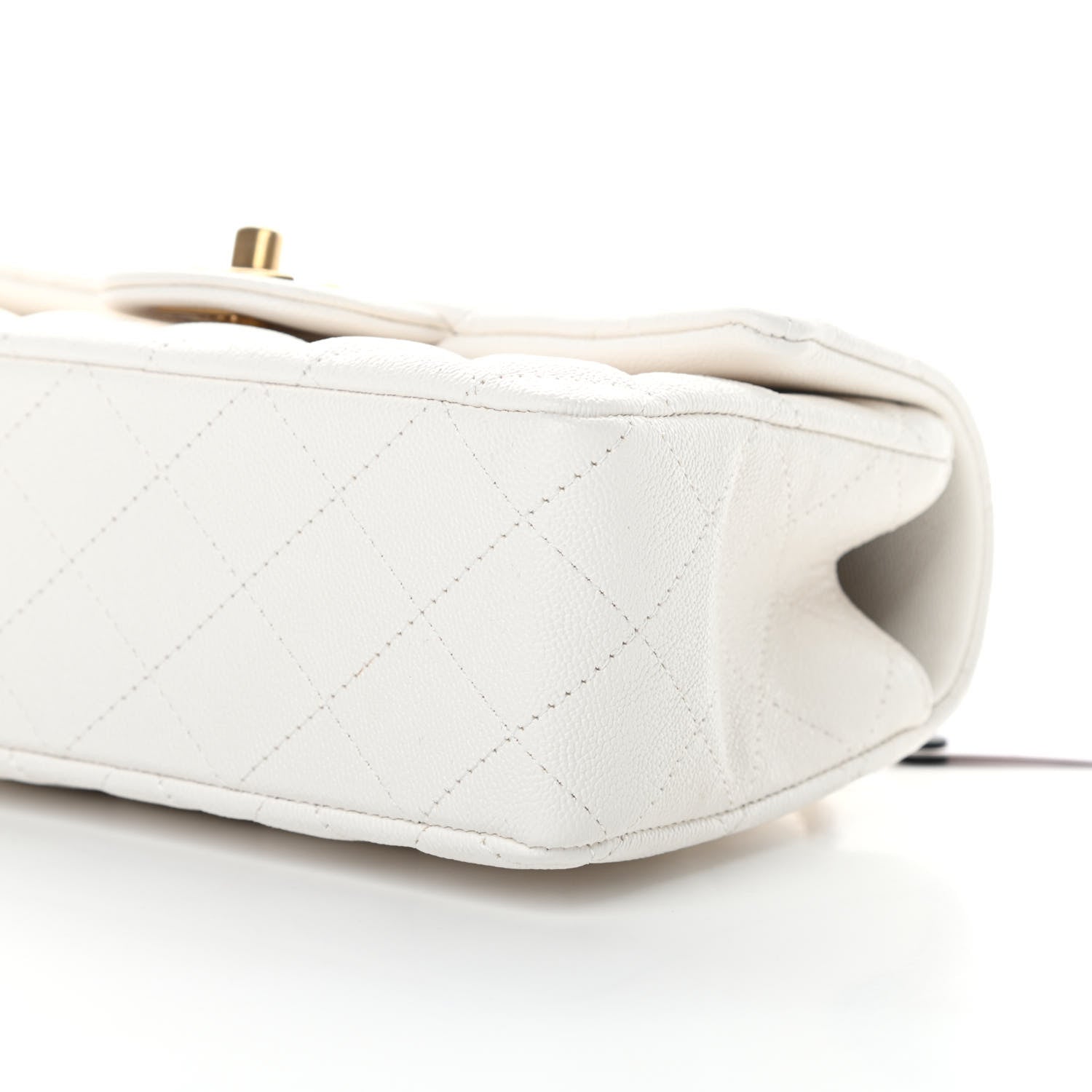 Chanel Caviar Quilted Mini Top Handle Rectangular Flap White 10 of 11