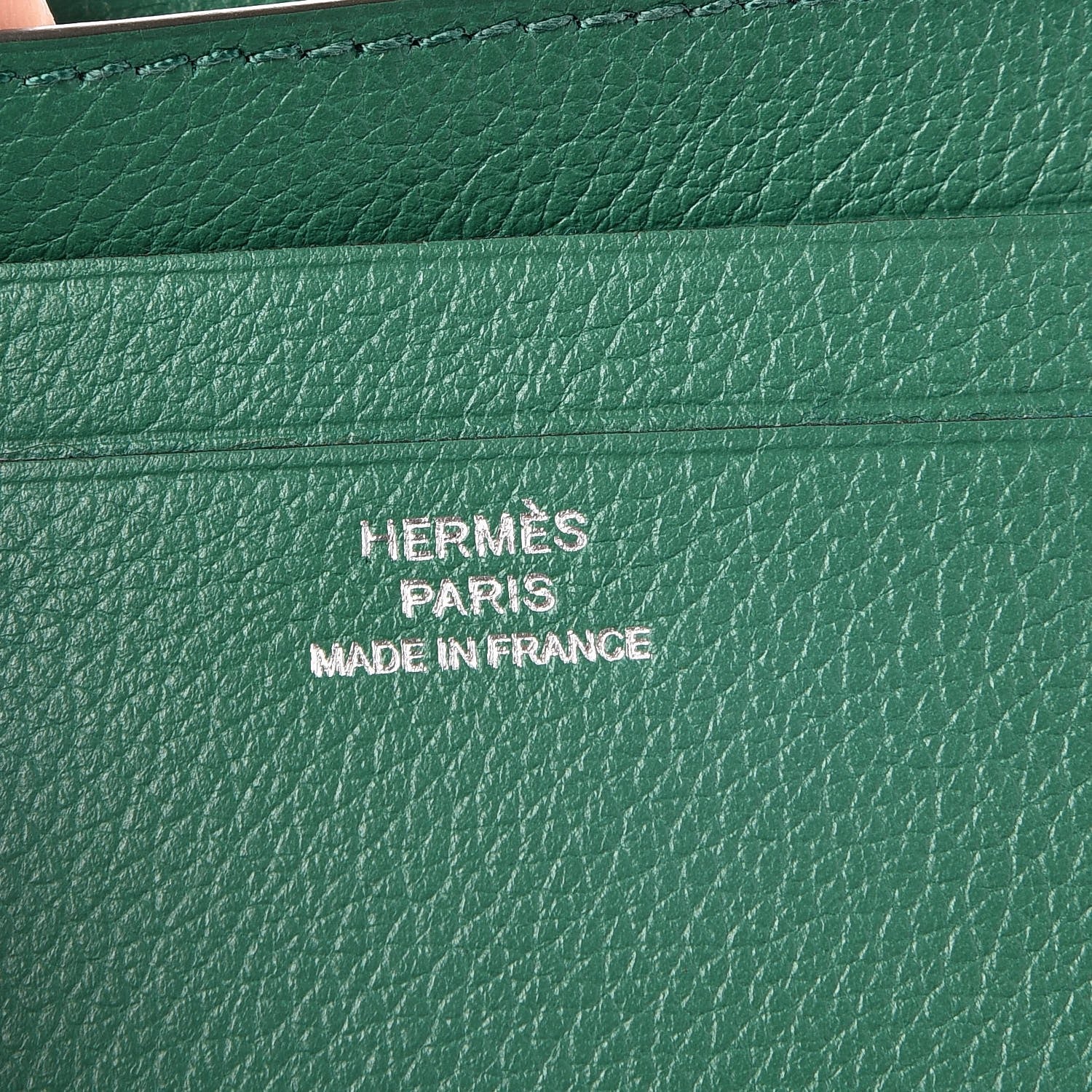 Hermes Evercolor Citizen Twill Card Case Vert Vertigo Orange Ciel 5 of 8