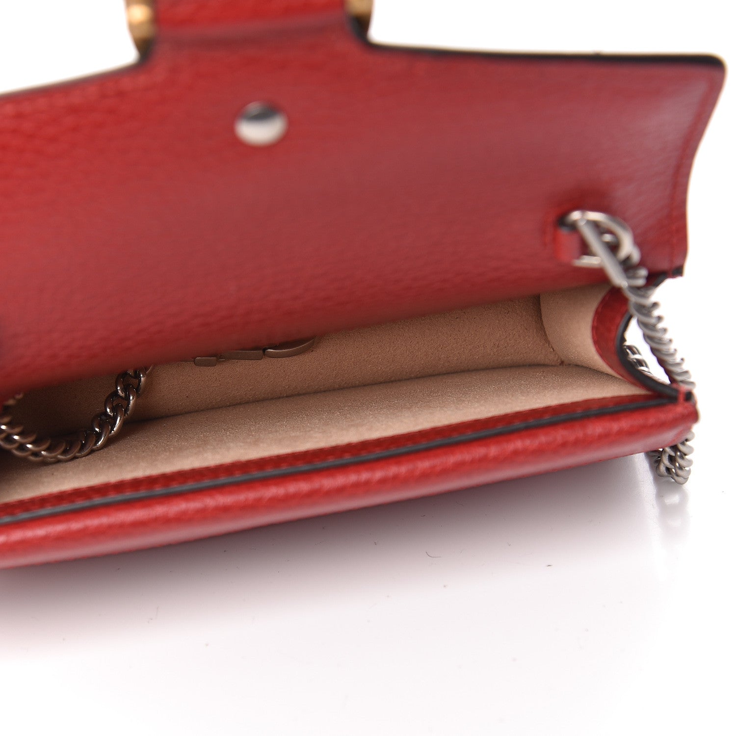 Gucci Calfskin Super Mini Dionysus Shoulder Bag Hibiscus Red 5 of 9