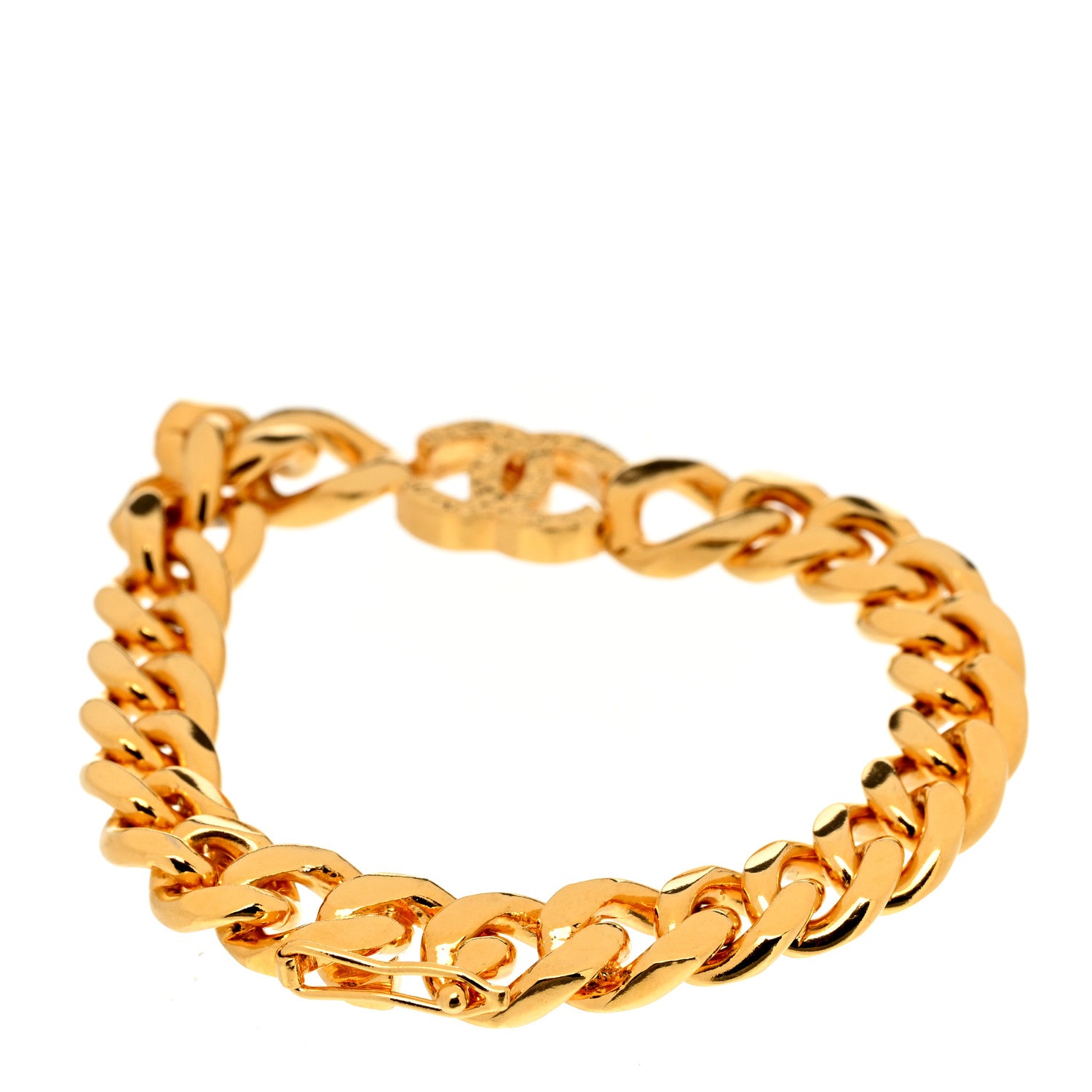 Chanel CC Chain Link Bracelet Gold 3 of 5