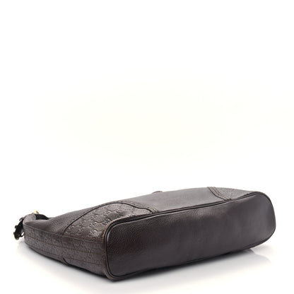 Gucci Calfskin Guccissima Trim Large Signoria Hobo Dark Brown 4 of 9