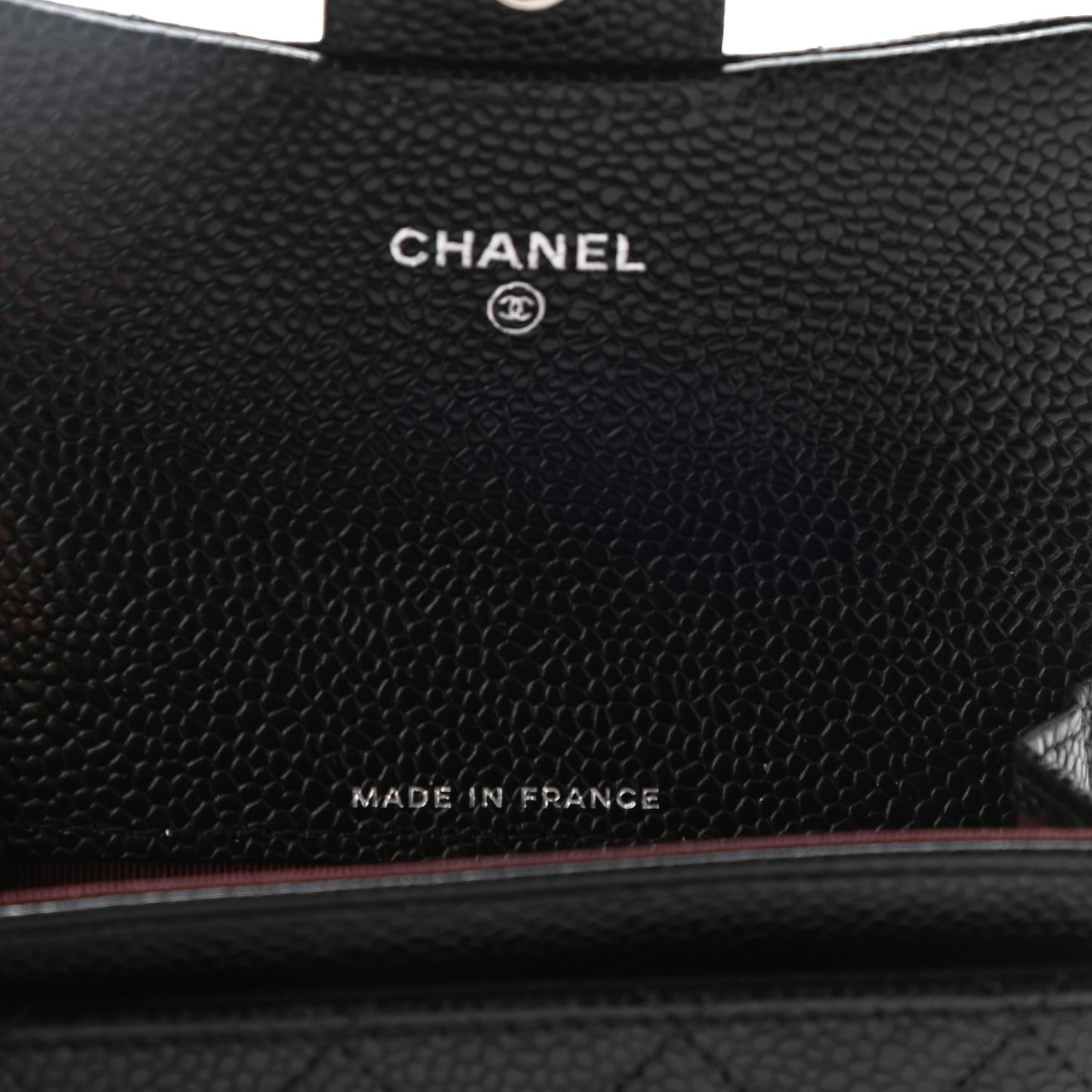 Caviar Quilted Flap Card Holder Wallet Black