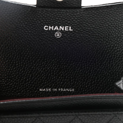 Chanel Caviar Quilted Flap Card Holder Wallet Black 6 of 7