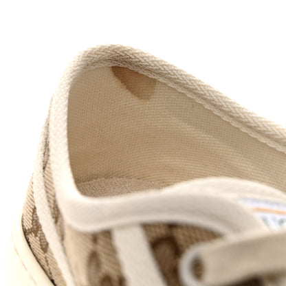 Gucci GG Monogram Womens 1977 Tennis Platform 52mm Sneakers 39 Beige Ebony Mystic White 9 of 10