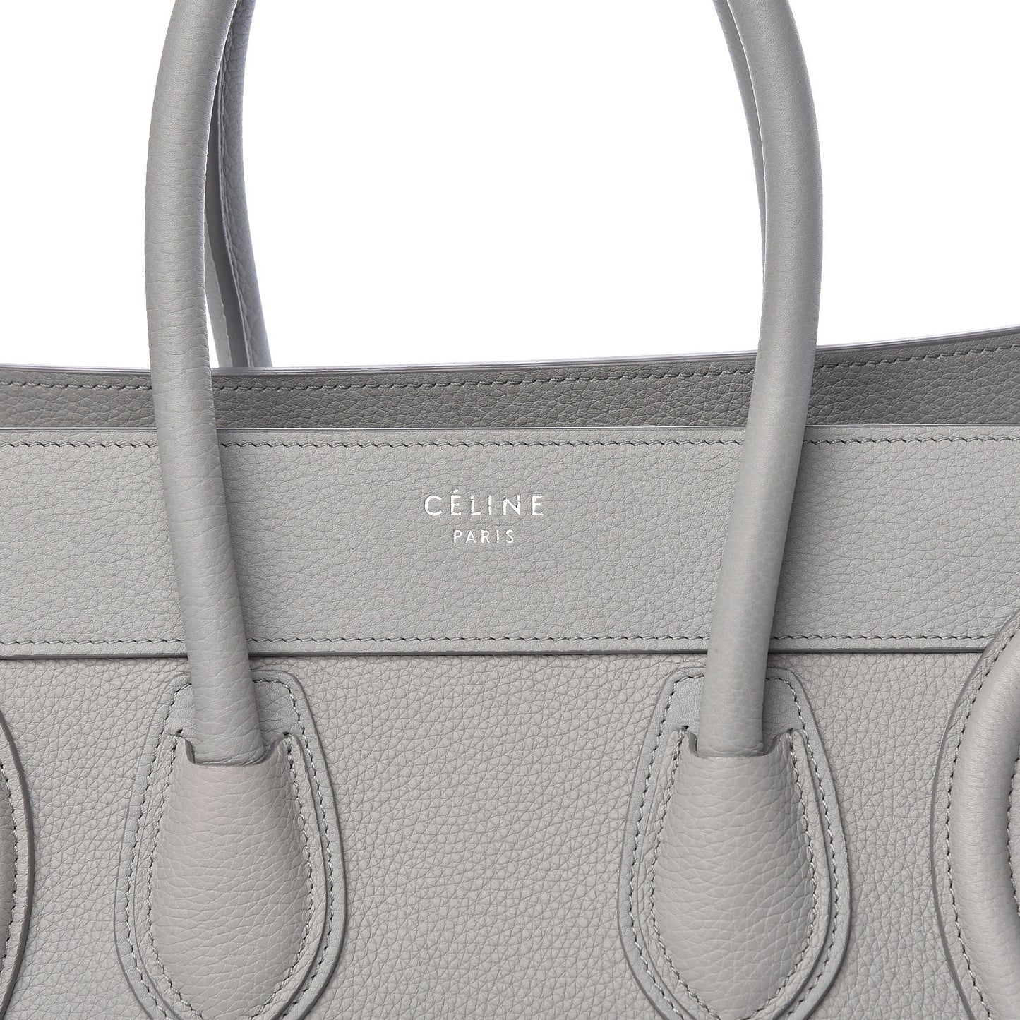 Drummed Calfskin Micro Luggage Pearl Blue