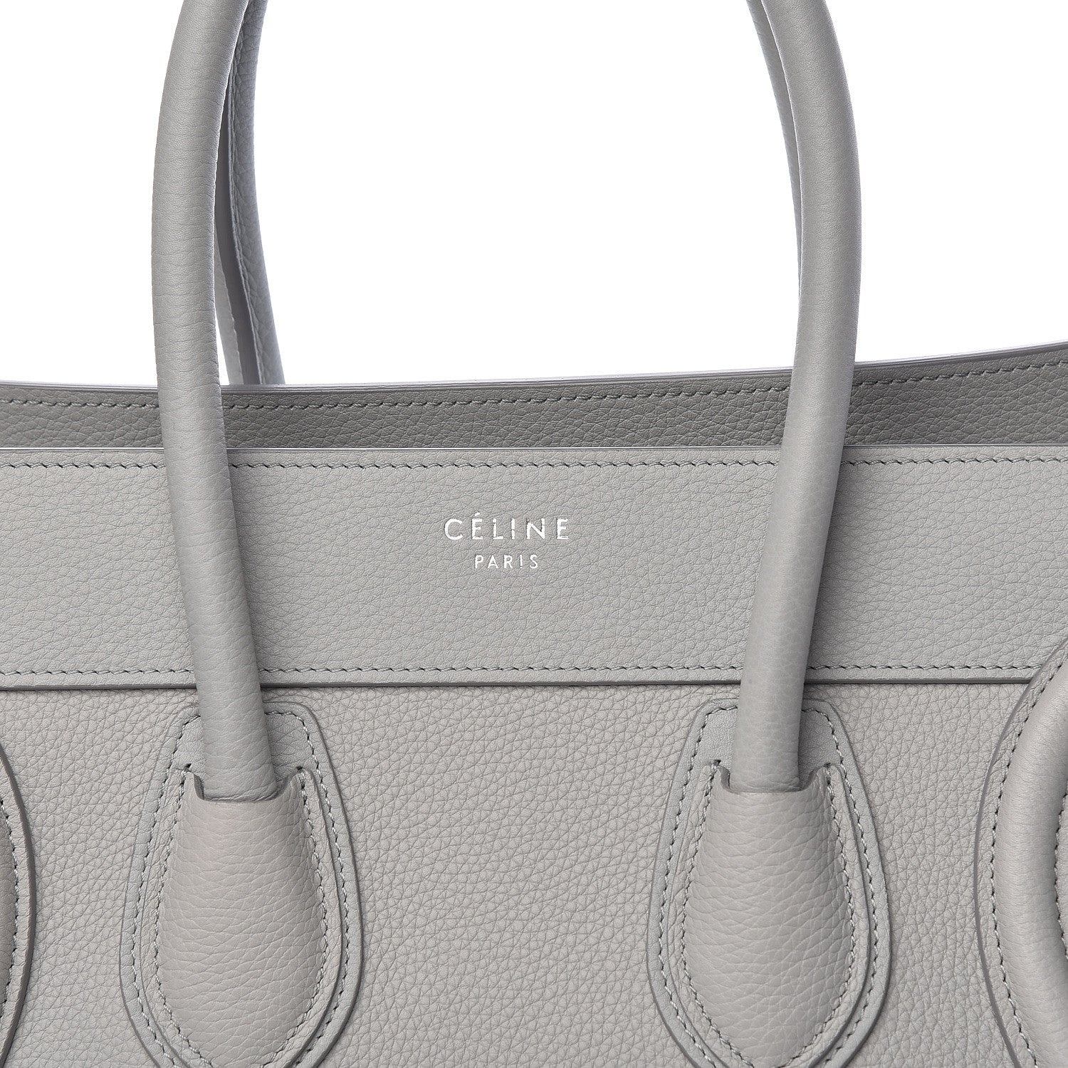 Celine Drummed Calfskin Micro Luggage Pearl Blue 8 of 10
