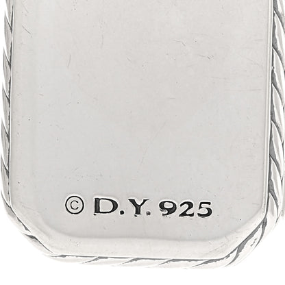 David Yurman Sterling Silver Diamond Blue Topaz Sapphire Novella Pendant 3 of 3