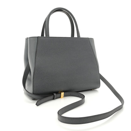 Fendi Vitello Elite Petite 2Jours Tote Grigio Grigio Chiaro 3 of 10