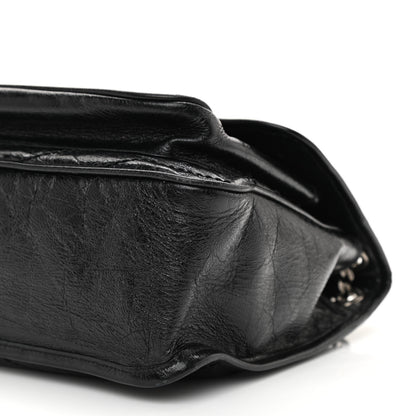 Saint Laurent Crinkled Calfskin Matelasse Monogram Medium Niki Chain Satchel Black 8 of 8