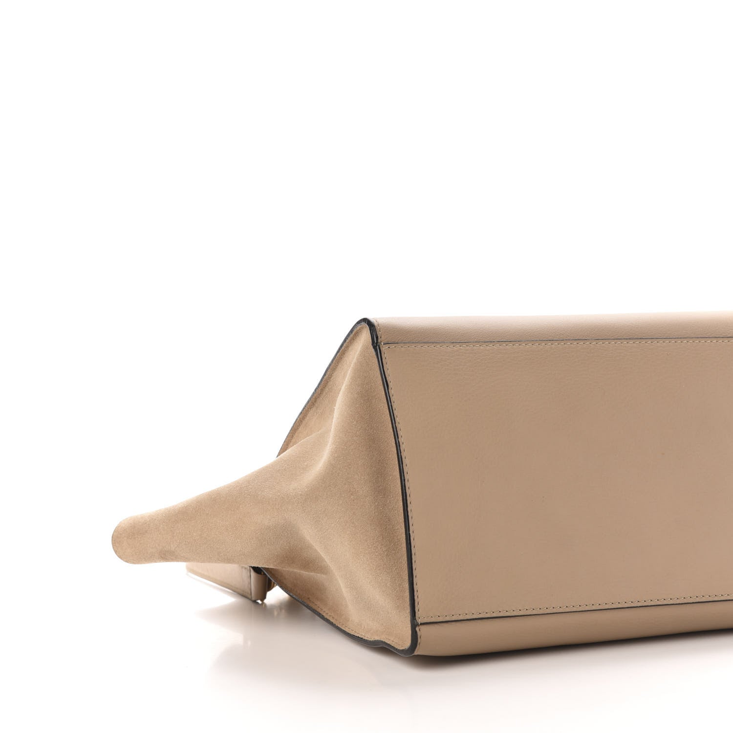 Celine Smooth Calfskin Suede Medium Trapeze Sahara 9 of 13