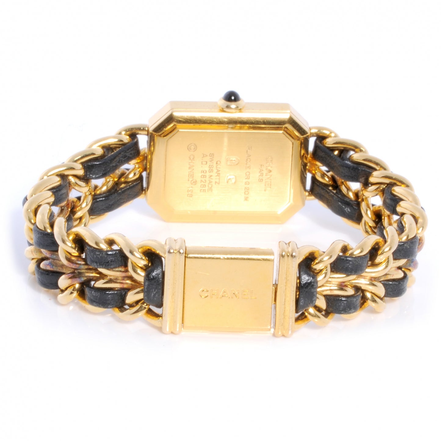 Stainless Steel Lambskin 20mm Chain Premiere Quartz Watch Gold M