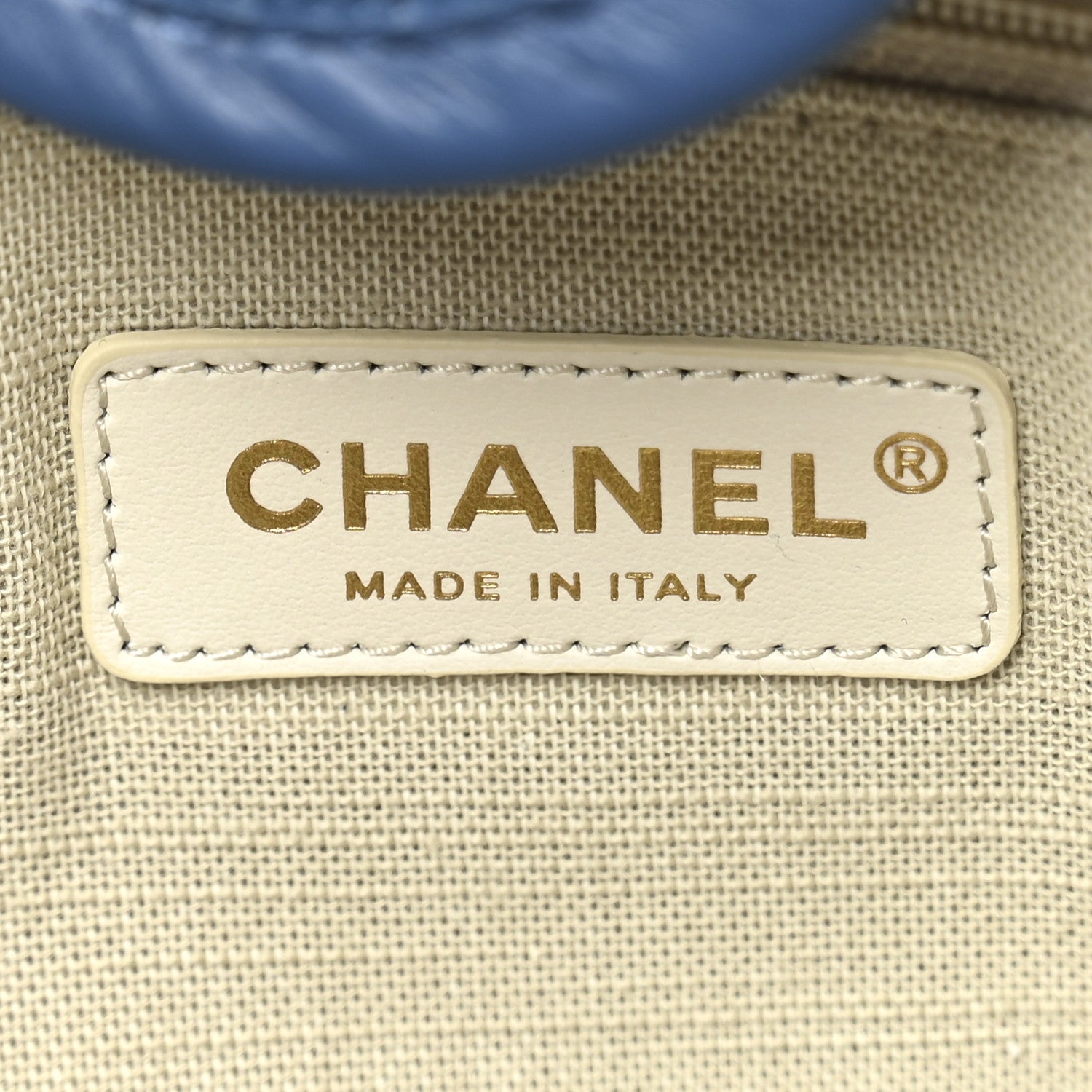 Chanel Cotton Medium Deauville Tote Blue White 7 of 12