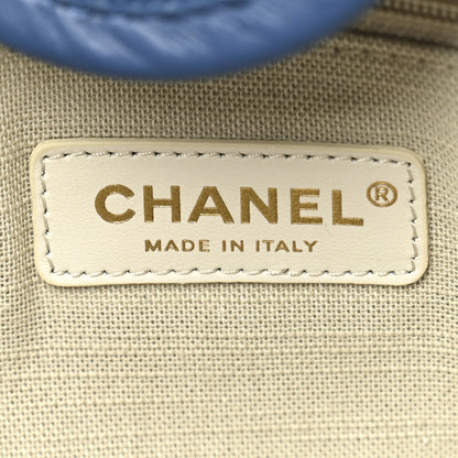Chanel Cotton Medium Deauville Tote Blue White 7 of 12