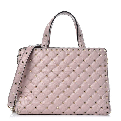 Valentino Garavani Craquele Nappa Rockstud Spike Tote Poudre 1 of 6