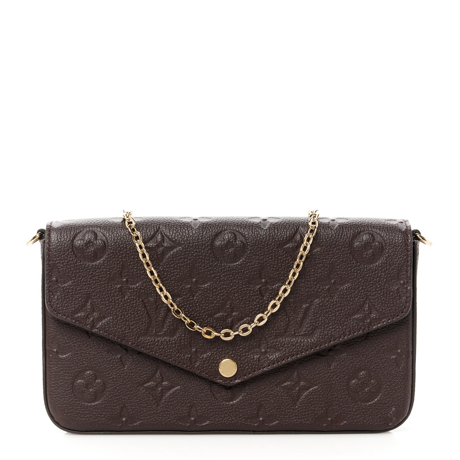 Louis Vuitton Empreinte Pochette Felicie Chain Wallet Chocolate 1 of 16