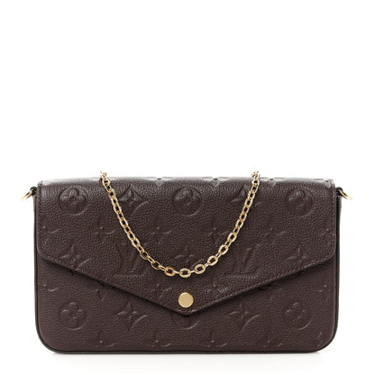 Louis Vuitton Empreinte Pochette Felicie Chain Wallet Chocolate 1 of 16