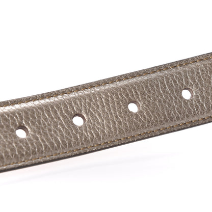 Gucci Metallic Calfskin Bamboo Buckle Belt 80 32 Golden Beige 3 of 5