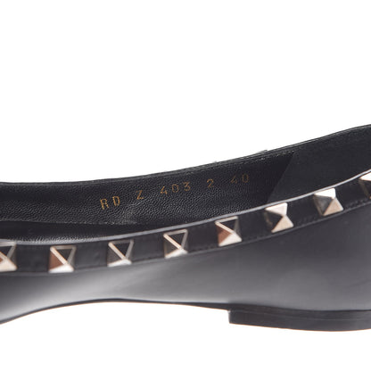 Valentino Garavani Nappa Rockstud Ballerina Flats 40 Black 10 of 15