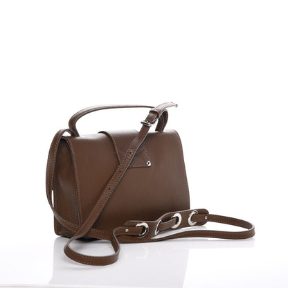 Jimmy Choo Pebbled Calfskin Rebel Crossbody Bag Brown 3 of 9