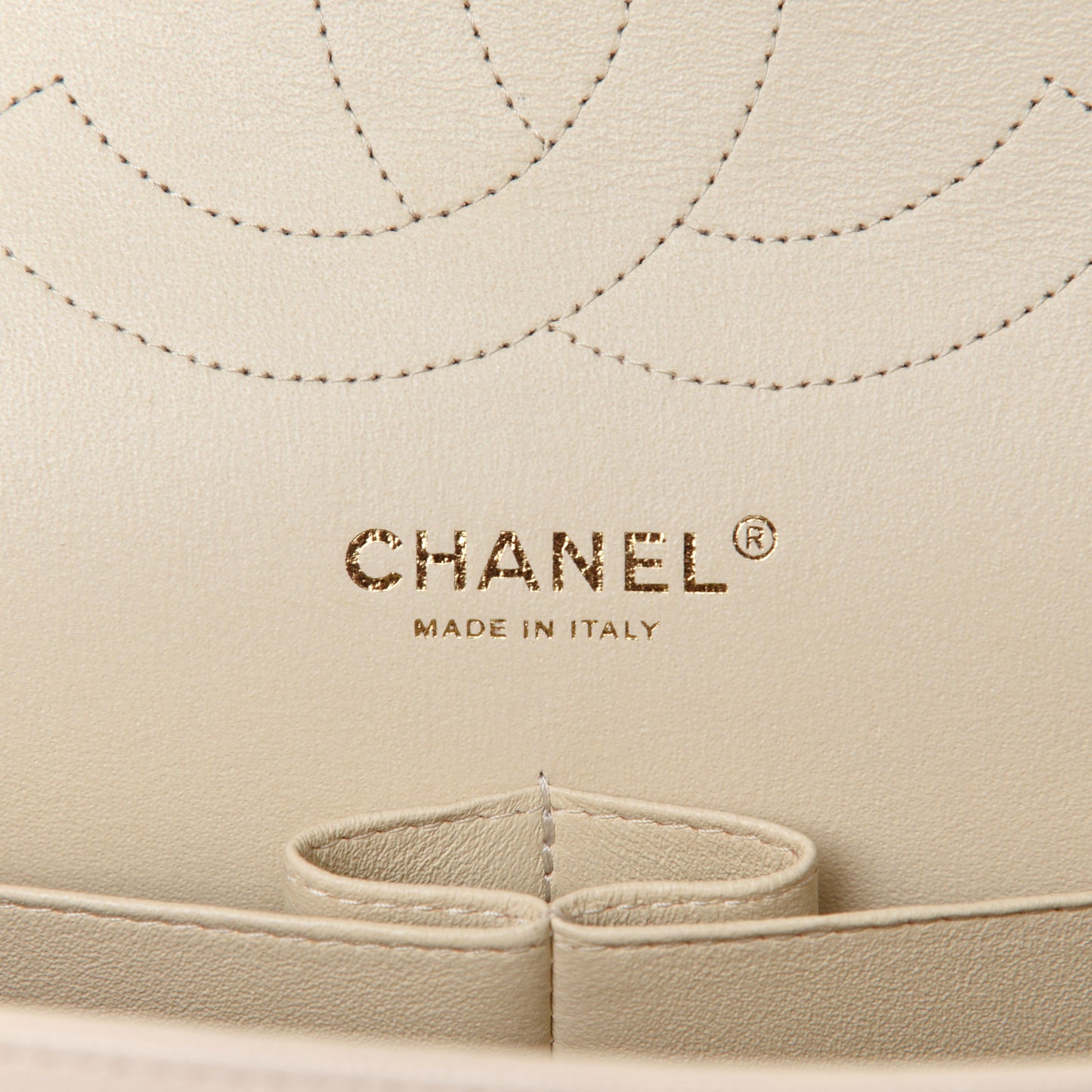 Caviar Quilted Jumbo Double Flap Light Beige