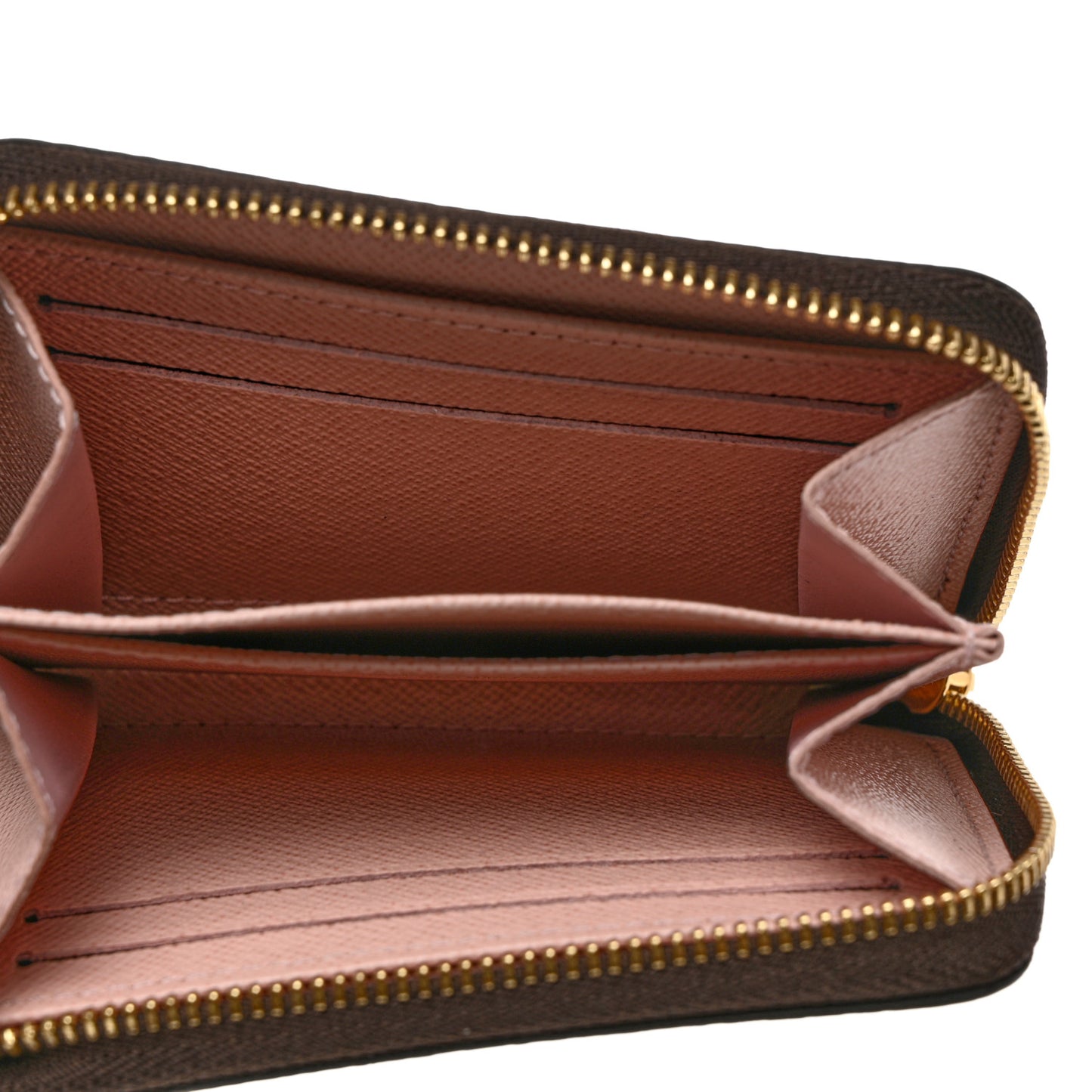Damier Ebene Zippy Coin Purse Rose Ballerine