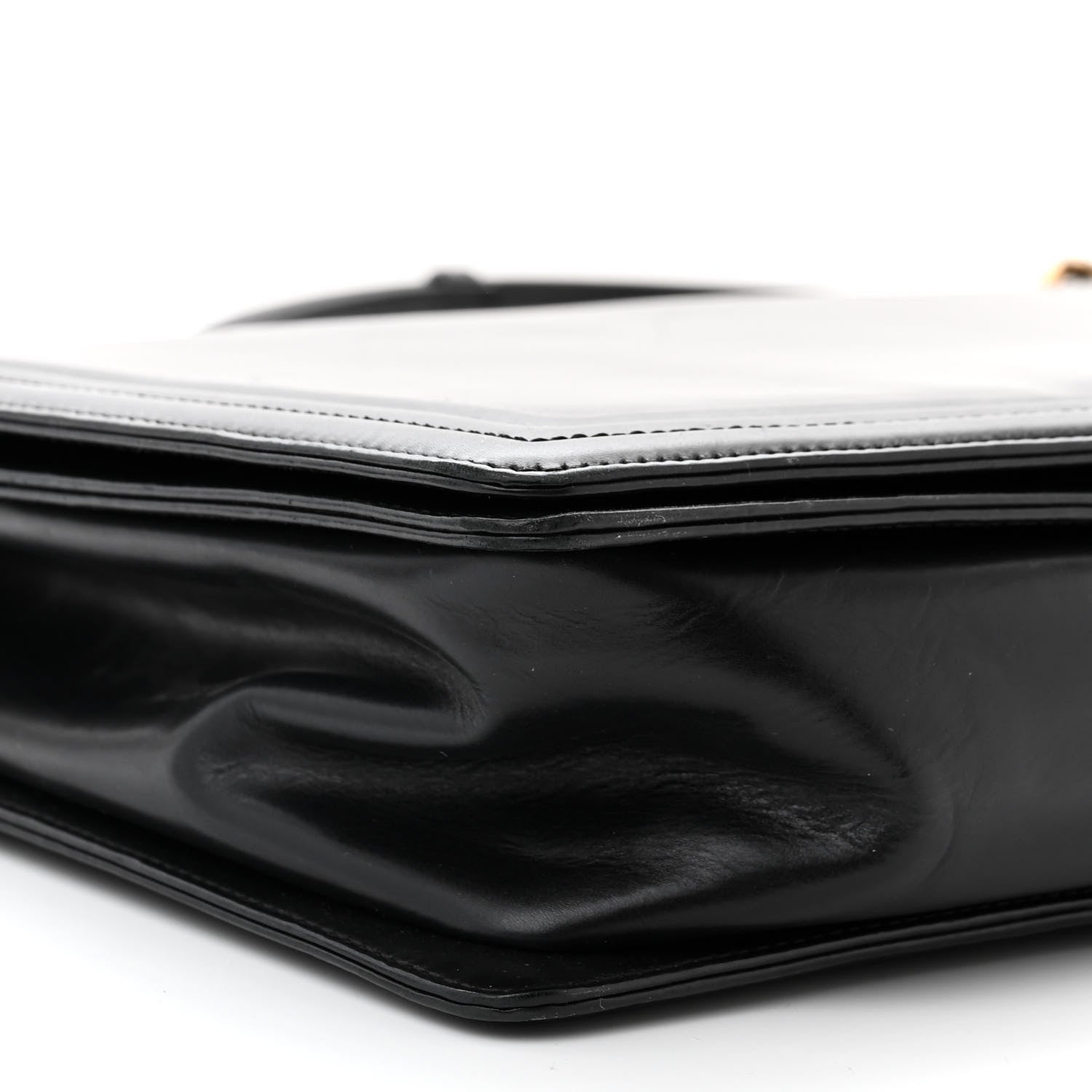 Chanel Glazed Calfskin Large Boy Flap Black 9 of 11