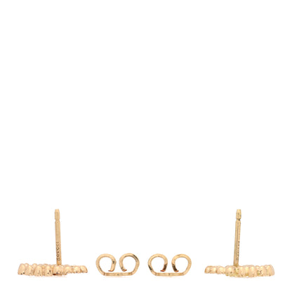 Gucci 18K Yellow Gold Diamond Running G Earrings 3 of 4
