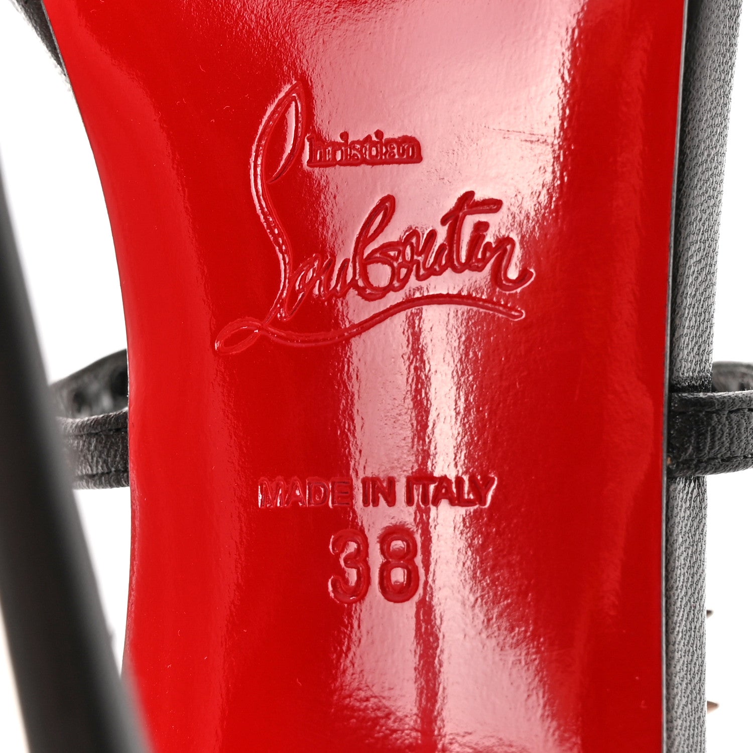 Christian Louboutin Kid Choca Lux 120 Sandals 38 Black 6 of 13