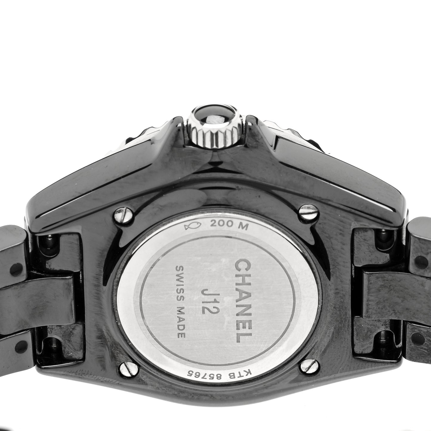 Stainless Steel Ceramic 33mm J12 Quartz Watch Black