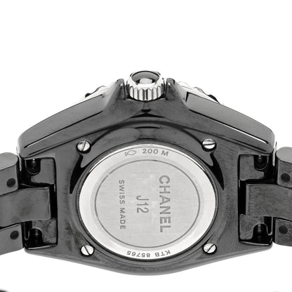 Chanel Stainless Steel Ceramic 33mm J12 Quartz Watch Black 4 of 5