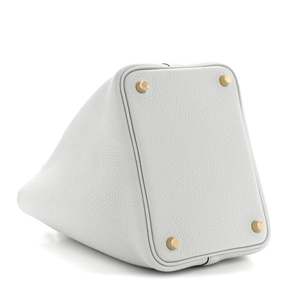 Hermes Taurillon Clemence Picotin Lock 18 PM Bleu Pale 4 of 12
