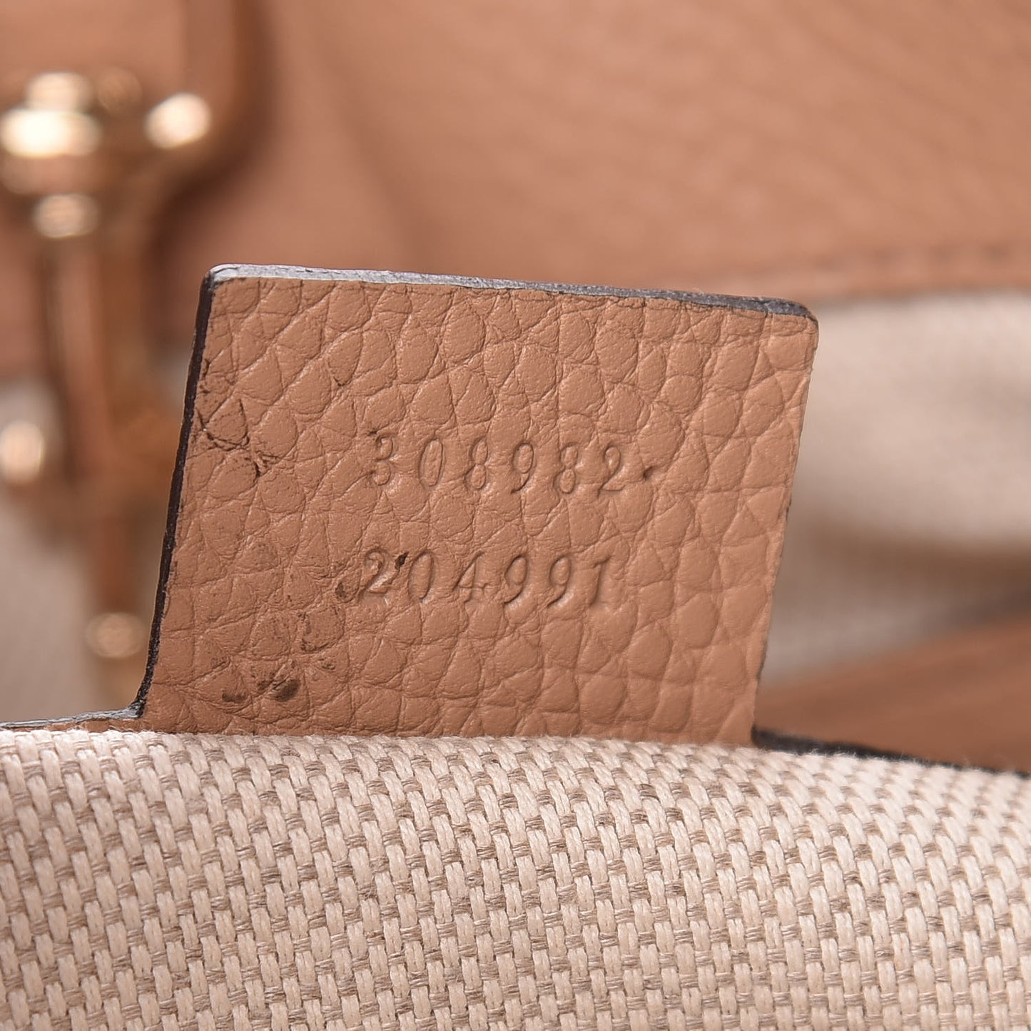 Pebbled Calfskin Medium Soho Chain Shoulder Bag Camelia
