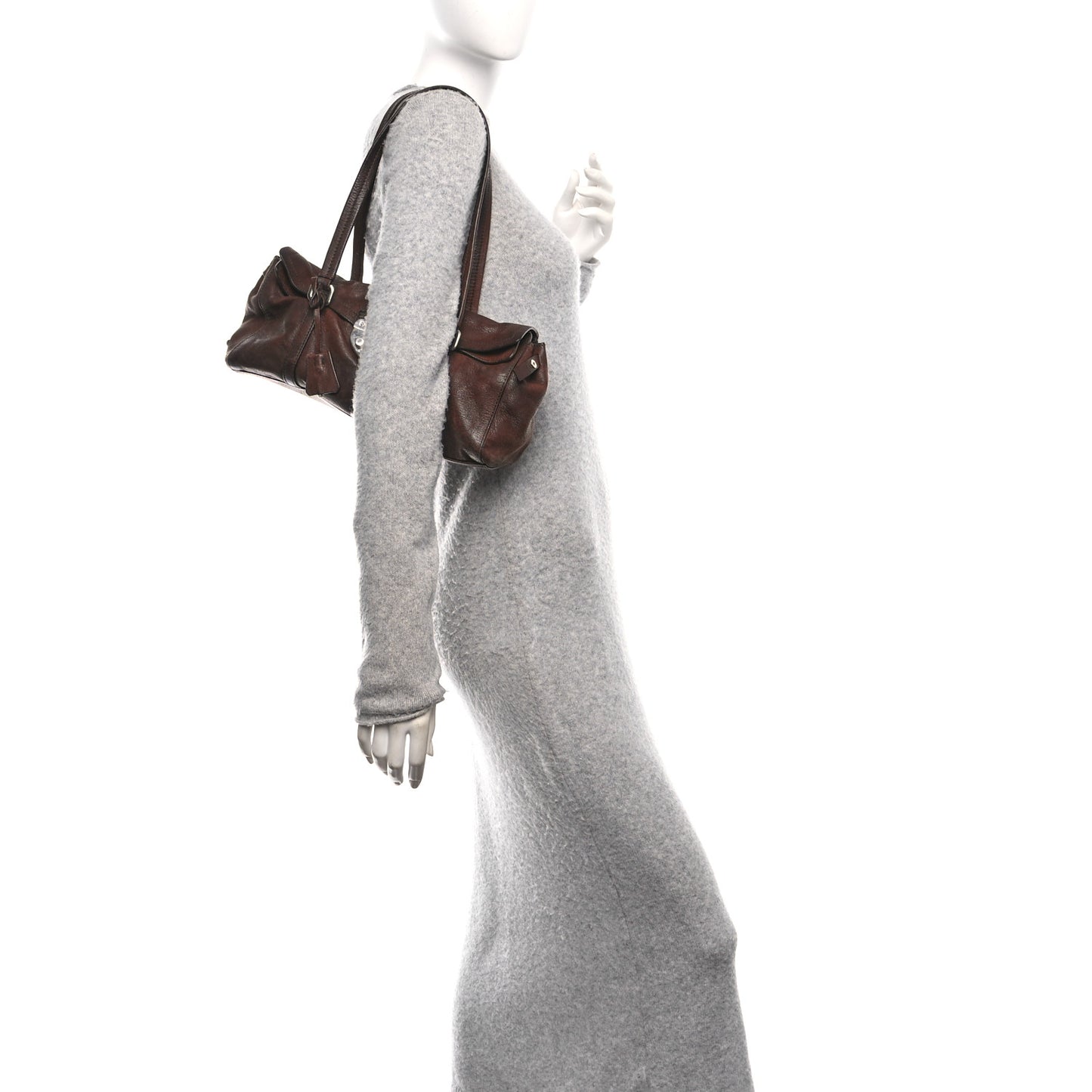 Cervo Antik Easy Foldover Pushlock Satchel Teak