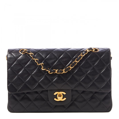 Chanel Lambskin Quilted Medium Double Flap Black 1 of 9