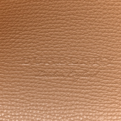 Burberry Grainy Calfskin Haymarket Check Medium Reversible Tote Camel 9 of 21
