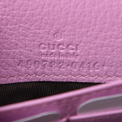 Gucci Calfskin Marquise Crystals Mini GG Chain Wallet Malva 6 of 7