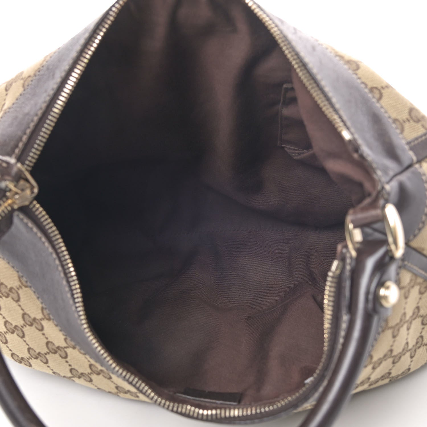 Gucci Monogram Large D Gold Hobo Dark Brown 4 of 6