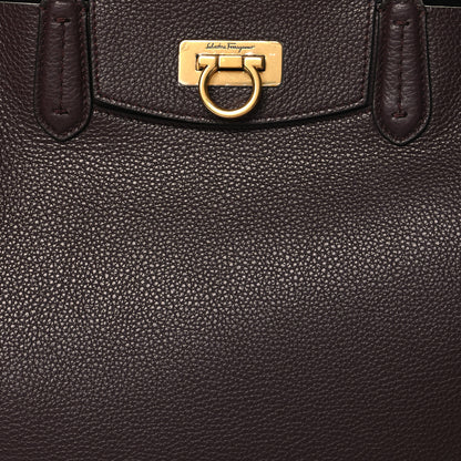 Salvatore Ferragamo Calfskin Travel Tote Ganache Brown 7 of 9