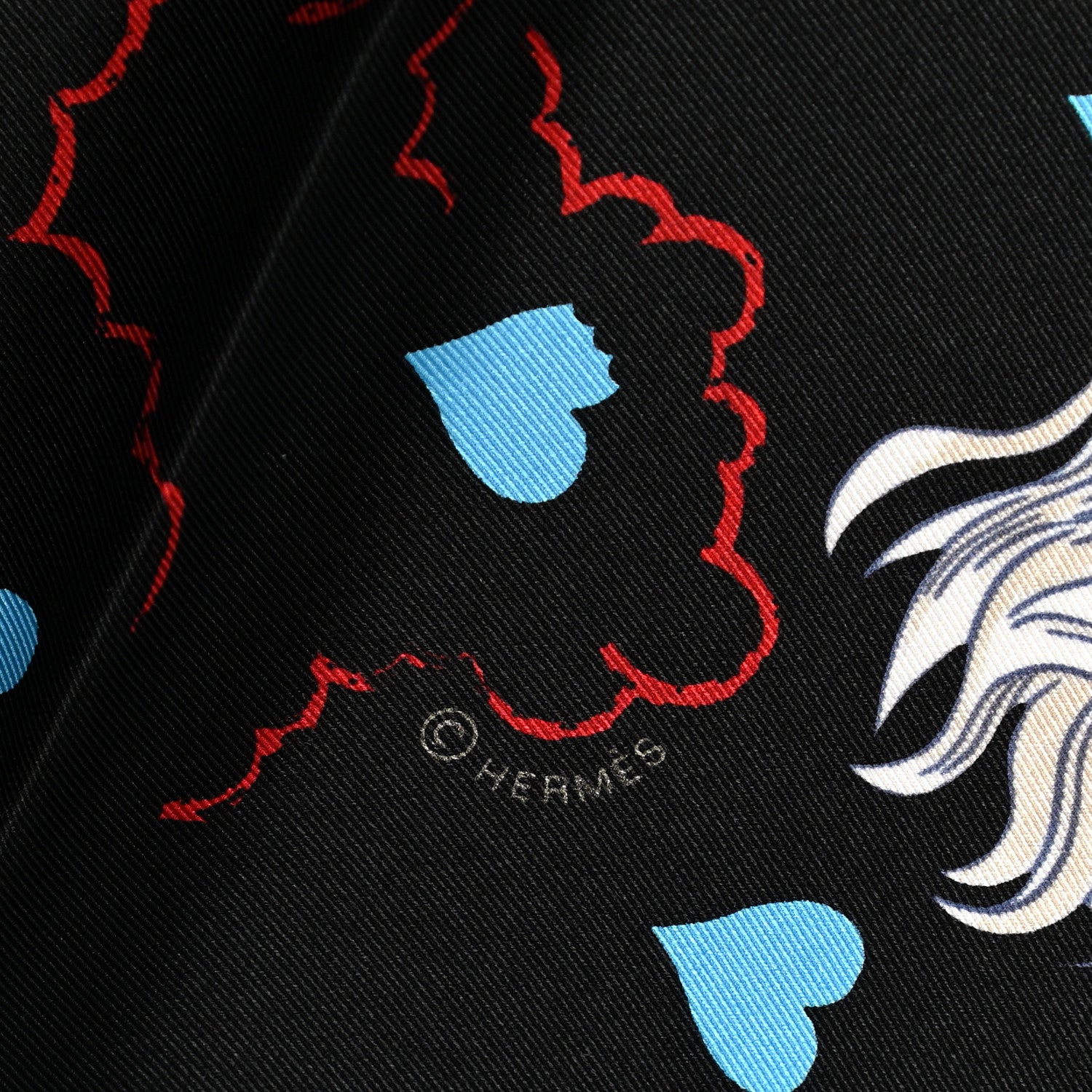 Hermes Silk Tea Time Scarf 70 Black 4 of 6