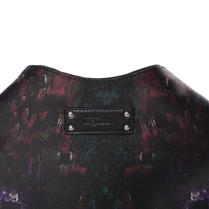 Alexander McQueen Silk Print Moth De Manta Clutch Black 9 of 9