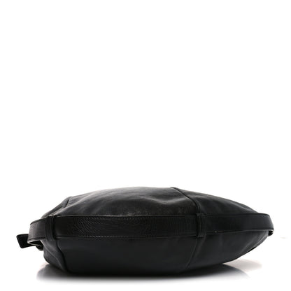 Saint Laurent Calfskin Buffalo Horn Mombasa Hobo Black 3 of 8
