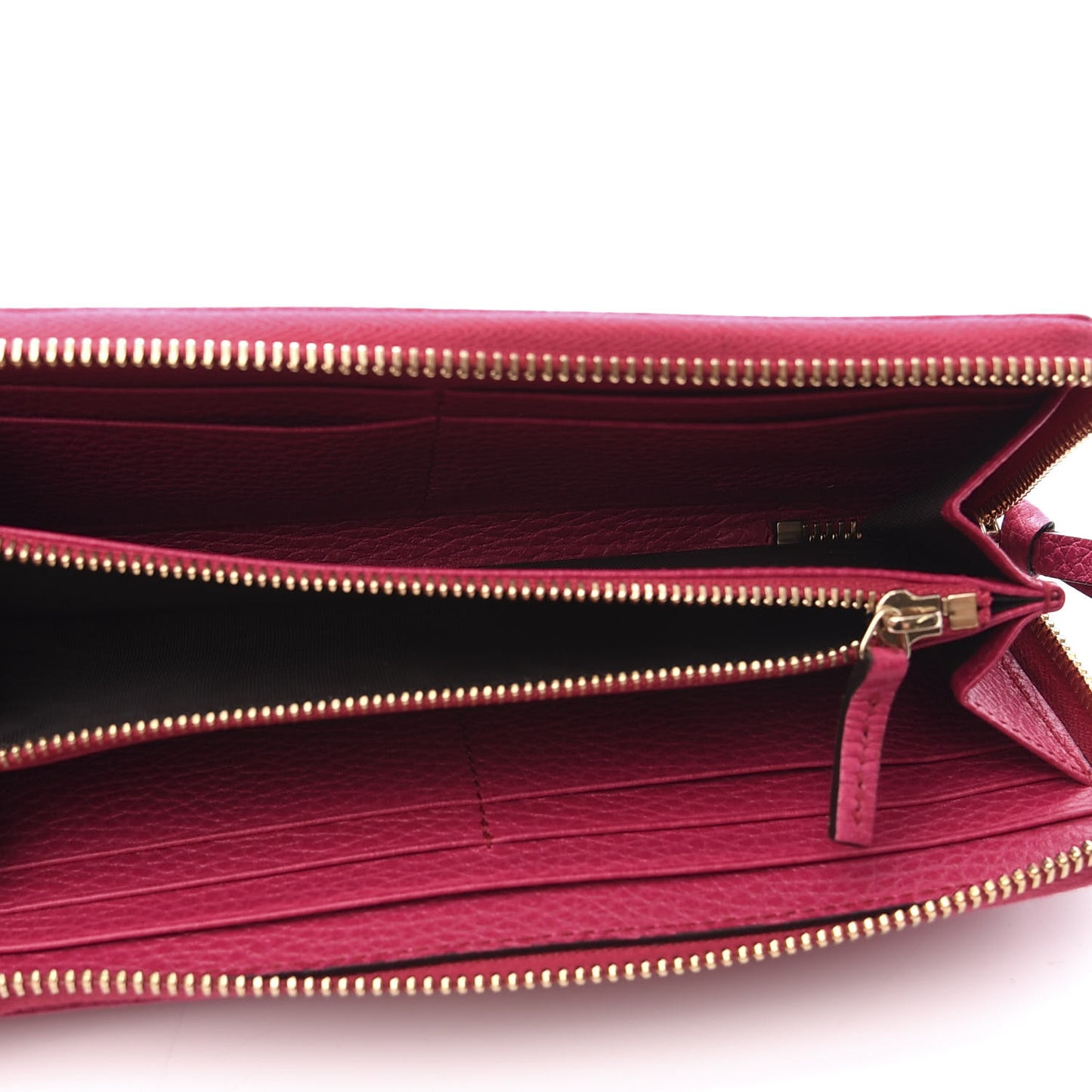 Dollar Calfskin Swing Zip Wallet Blossom