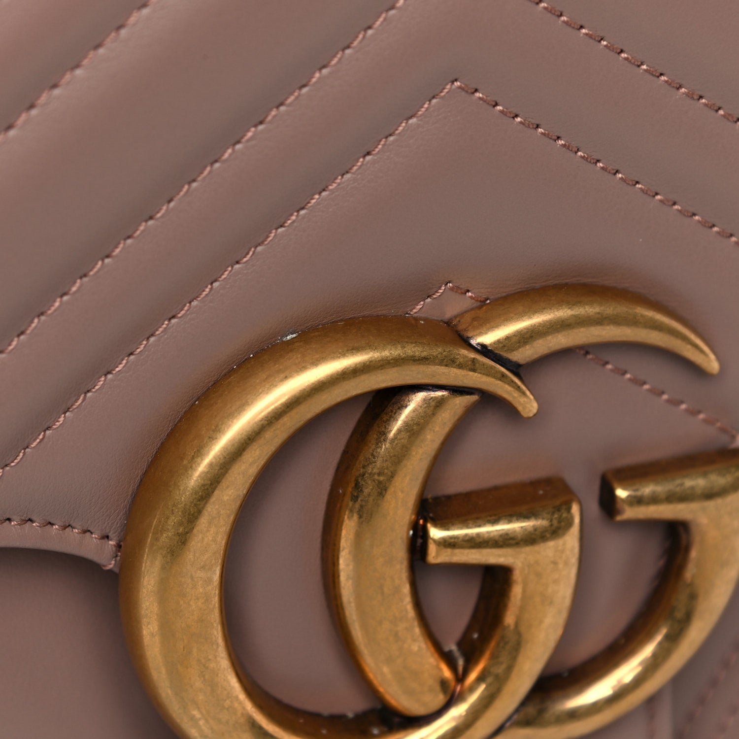 Gucci Calfskin Matelasse Medium GG Marmont Top Handle Shoulder Bag Porcelain Rose 12 of 20